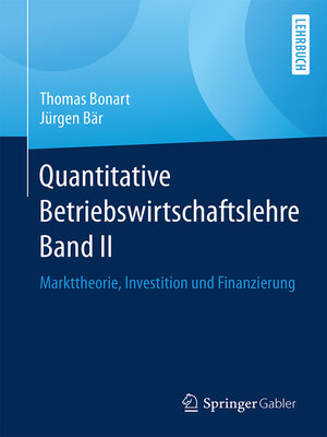 cover image of Quantitative Betriebswirtschaftslehre Band II